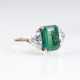 Hochfeiner Smaragd-Ring mit Diamant-Besatz - фото 1