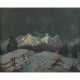 PLANER (Maler/in 1. Hälfte 20. Jahrhundert), "Verschneite Alpen bei Nacht", - photo 1