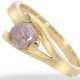 Ring: moderner Solitär-Goldschmiedering mit seltenem Fancy Diamanten von 0,97ct, Brownish Purplish Pink, inklusive GIA-Report - photo 1