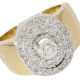 Ring: hochwertiger und solide gefertigter Brillant-Goldschmiedering, 18K Gold, Handarbeit, ca. 0,9ct - Foto 1