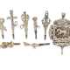 Spindeluhrenschlüssel: Konvolut sehr seltener und ausgefallener Spindeluhrenschlüssel aus Silber, ca.1800-1820 - photo 1
