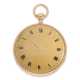Taschenuhr: große, flache Genfer Repetier-Uhr von herausragender Qualität, Rubinzylinder nach Breguet, Jean Louis Debrit No.3007, ca.1810 - Foto 1