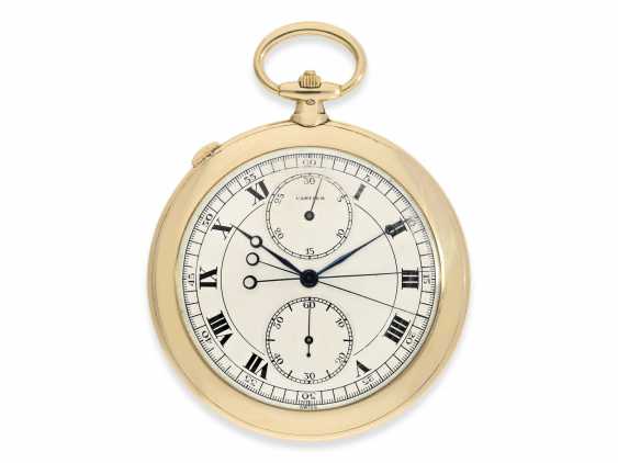 Auction Pocket Watch Cartier Rarity And Large Elegant Cartier Watch With Split Seconds Chronograph And Subdials No 9450 Probably Delivered To The Royal Watchmaker And Jeweler Hamilton In Calcutta Amp New Delhi Ca