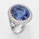 Spektakulärer Juwelenring mit einem royalblauen Burmasaphir - Foto 1