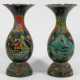 Paar große Cloisonné-Vasen von der Nagoya Company - photo 1