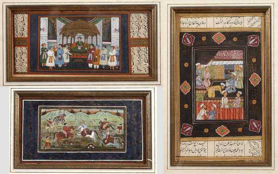 Auction Three Indo Persian Miniature Paintings Buy Online By