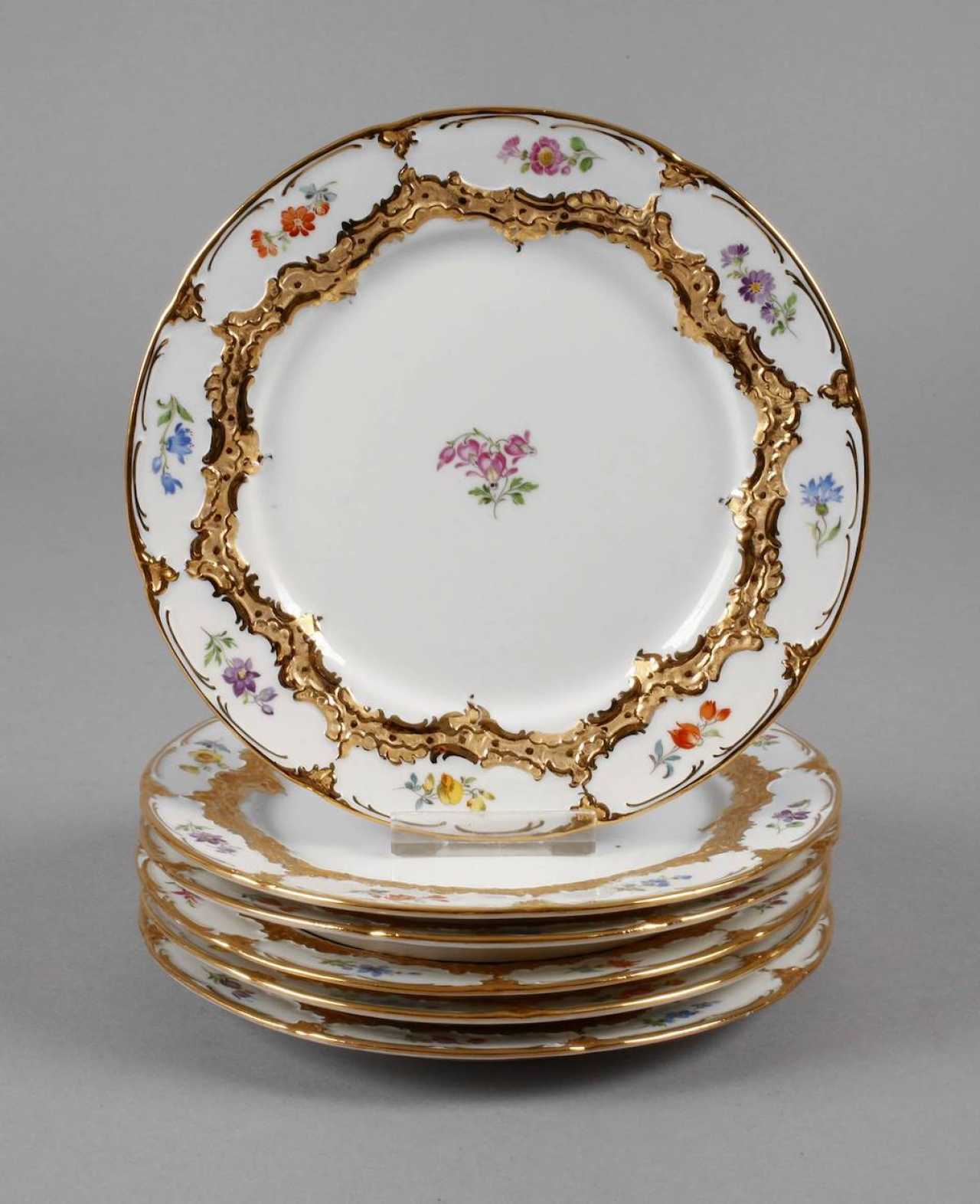 Auction Meissen Six Magnificent Plates B-Form — Buy Online. Auction ...