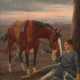 Rudolf Kratky, zugeschrieben, Verwundeter Soldat mit Pferd - Foto 1