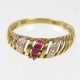 Rubin Diamant Ring - Gelbgold 333 - Foto 1