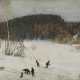 YUON, KONSTANTIN (1875–1958). Landscape with Skiers - Foto 1