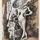 Picasso, Pablo (1881 Malaga - 1973 Mougins). Venus et l'amour voleur de miel après Cranach l'ancien - Foto 1