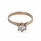 Ring mit Brillant ca. 0,6 ct, - photo 1