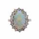 Ring mit ovalem Opal, ca. 14x9 mm, - Foto 1