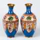 Pair of Asian Cloisone Vases - photo 1