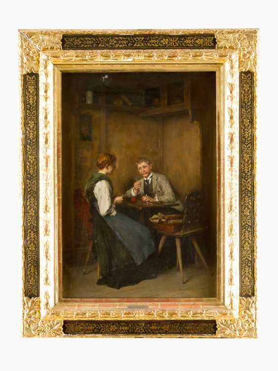 Remarkable Danish Oil Painting Simon Simonsen 1873 Dansk Olie