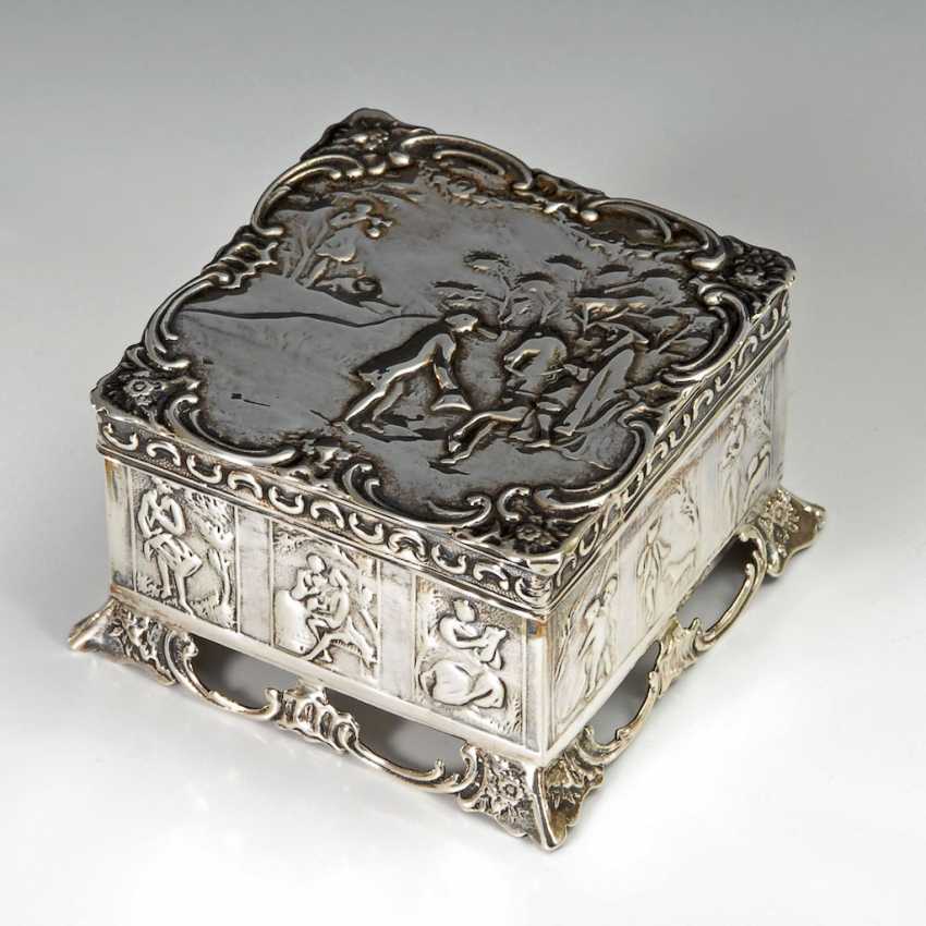 square silver tins