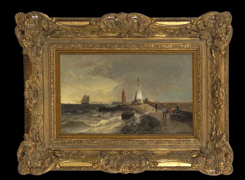 Kunst Malerei Ol Auf Leinwand Signiert Hiller In Holzramen 71 In