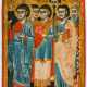 An im sog. Kreuzfahrerstil gemalte Ikonen des Sinai-Klosters erinnernde Heiligen-Ikone - photo 1