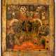 Ikonographisch aussergewöhnliche Ikone der Anastasis (Hadesfahrt und Auferstehung Christi) - фото 1