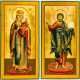 Primärer Rang einer Ikonostase mit den Ikonen heiligen Stephanus, Gottesmutter, Christus und heiligen Laurentius - Foto 1