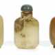 DREI SNUFFBOTTLES, JADE, CHINA - фото 1