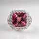Hochfeiner Rosa-Turmalin-Brillant-Ring mit Pink-Saphiren - фото 1