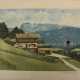UNBEKANNTER KÜNSTLER, "Der Berghof", kolorierte Radierung auf Papier, Drittes Reich um 1940 - Foto 1