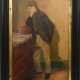 UNBEKANNTER MALER, "Porträt eines jungen Mannes mit Schatulle", Öl auf Leinwand, gerahmt, um 1890 - Foto 1