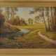 UNBEKANNTER KÜNSTLER."Lichtung mit Bächlein", Öl auf Holz, gerahmt und signiert, 2. Hälfte 20. Jahrhundert - photo 1
