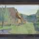 UNBEKANNTER KÜNSTLER. "Mühle am Bach", Pastellkreide auf Papier, hinter Glas gerahmt, 20. Jahrhundert - Foto 1