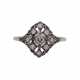 Art Déco Ring mit 9 Altschliffdiamanten, zusammen ca. 0,2 ct, - фото 1