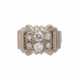 Ring  mit 6 Altschliffdiamanten, zusammen ca. 0,85 ct, WEISS-LGW (H-J)/VS-SI, - photo 1