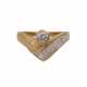 Ring mit 1 Brillant und 10 Diamanten im Baguette-/Trapezschliff, - photo 1