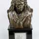 Bronze Bust, Moliere (1622-1673), wooden base with marble, 19. century - Foto 1