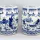 Chinese Porcelain garden seats, blue painted, a pair, Qing Dynasty - Foto 1