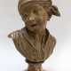 French Terracotta bust 18./19. century, marble base - photo 1
