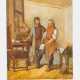 Artist 19.century, the printing house, oil on canvas, framed - Foto 1