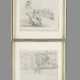 Theodor Hosemann (1807-1875) Two circus drawings, black chalk on paper, framed signed - Foto 1