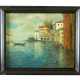 Italian Artist around 1920, Villas by the sea, Oil on Canvas, framed - фото 1