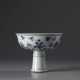 China Ming Dynasty Blue and white porcelain goblet - Foto 1