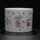 Late Qing Dynasty pastel glaze pen container - photo 1