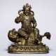 Qing Dynasty Copper gilt God of wealth Sitting image - фото 1