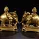 A Pair of copper gilt elephants in the Qing Dynasty - photo 1