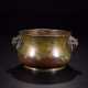 Qing dynasty copper lion ear incense burner - Foto 1