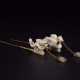 A pair of Ming Dynasty silver gilt mosaics and white jade dragon phoenix Hairpin - Foto 1