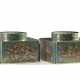 A pair of large Chinese cloisonne enamel ink pots - Foto 1