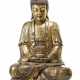 A massive Chinese gilt-lacquered wood Buddha statue - photo 1