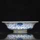 Qing Dynasty blue and white porcelain pattern plate - фото 1