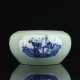 Qing Dynasty green glaze Flower and bird pattern Narcissus Pot - Foto 1