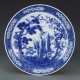 Qing Dynasty Blue and White Porcelain Pine Bamboo plum plate - photo 1